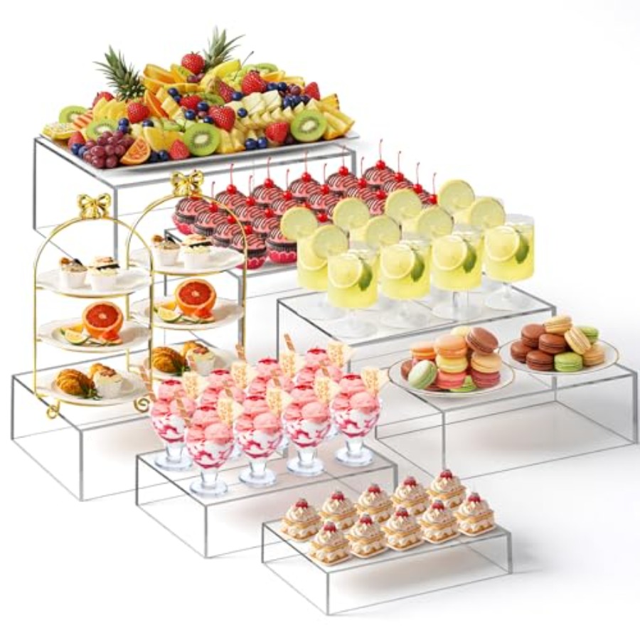 Display Risers Set - ชุดแท่นวางบุฟเฟ่ต์ขนาดใหญ่พิเศษ 7 ชิ้น ขนาด 10 นิ้ว